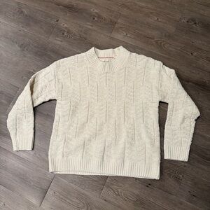 Weatherproof Women’s Cable Knit Cream Sweater